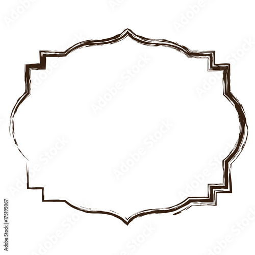 heraldic monochrome silhouette decorative frame and blurred