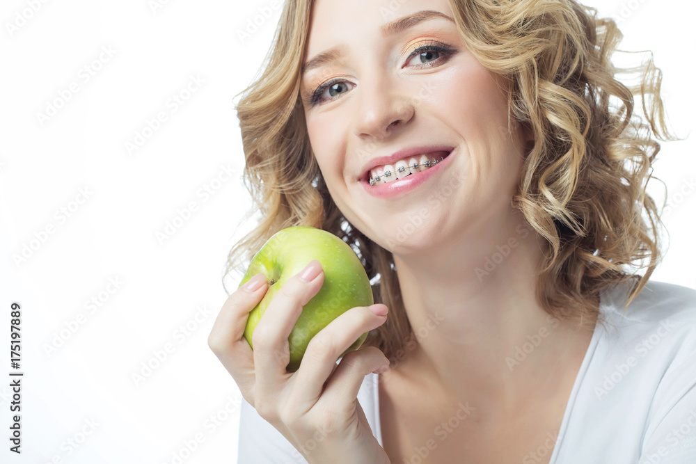 Woman in braces 