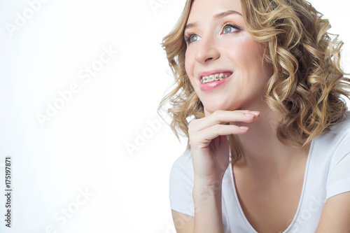Woman in braces 