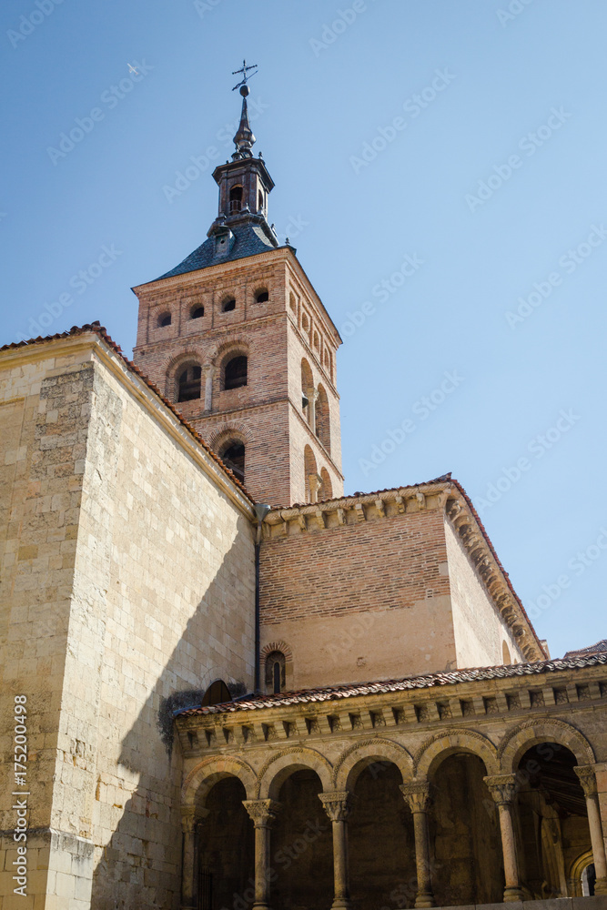 Closeup of architecture of Segovia cathedral