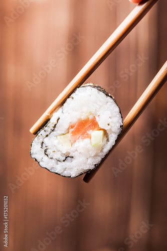 Sushi rolls close up