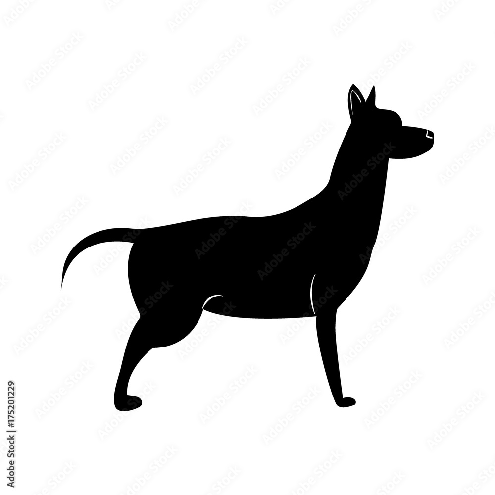 dog symbol of the new 2018 year 