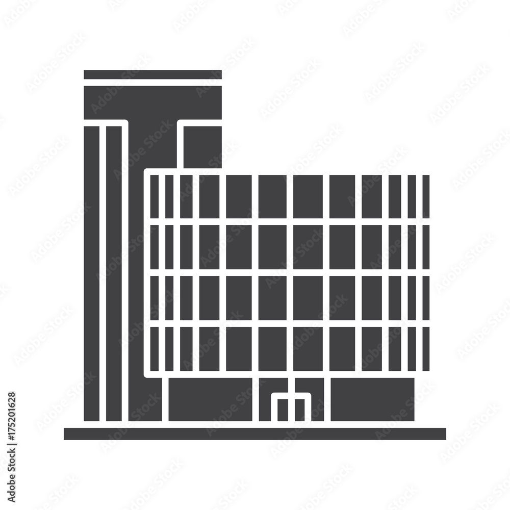 Office building glyph icon Office building glyph icon