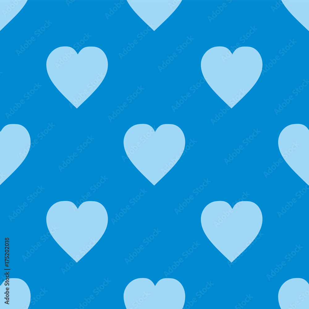 Pattern with hearts. Flat Scandinavian style for print on fabric, gift wrap, web backgrounds, scrap booking, patchwork 