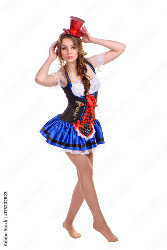 dancing girl in a carnival dress dancing girl in a carnival dress