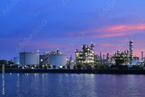 Sunset colorful sky and petrochemical industry2