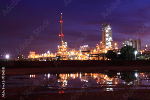 Sunset colorful sky and petrochemical industry3