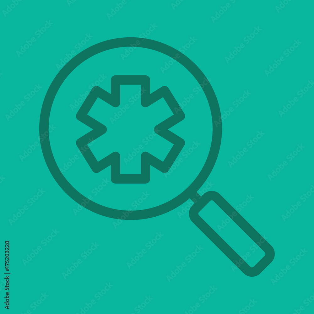 Fototapeta premium Ambulance search linear icon