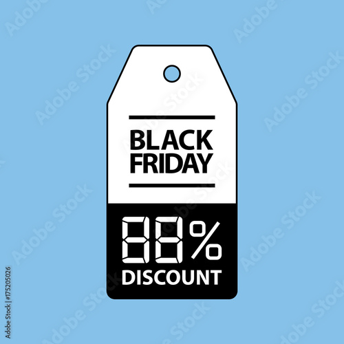 black friday editable price tag with changable digits