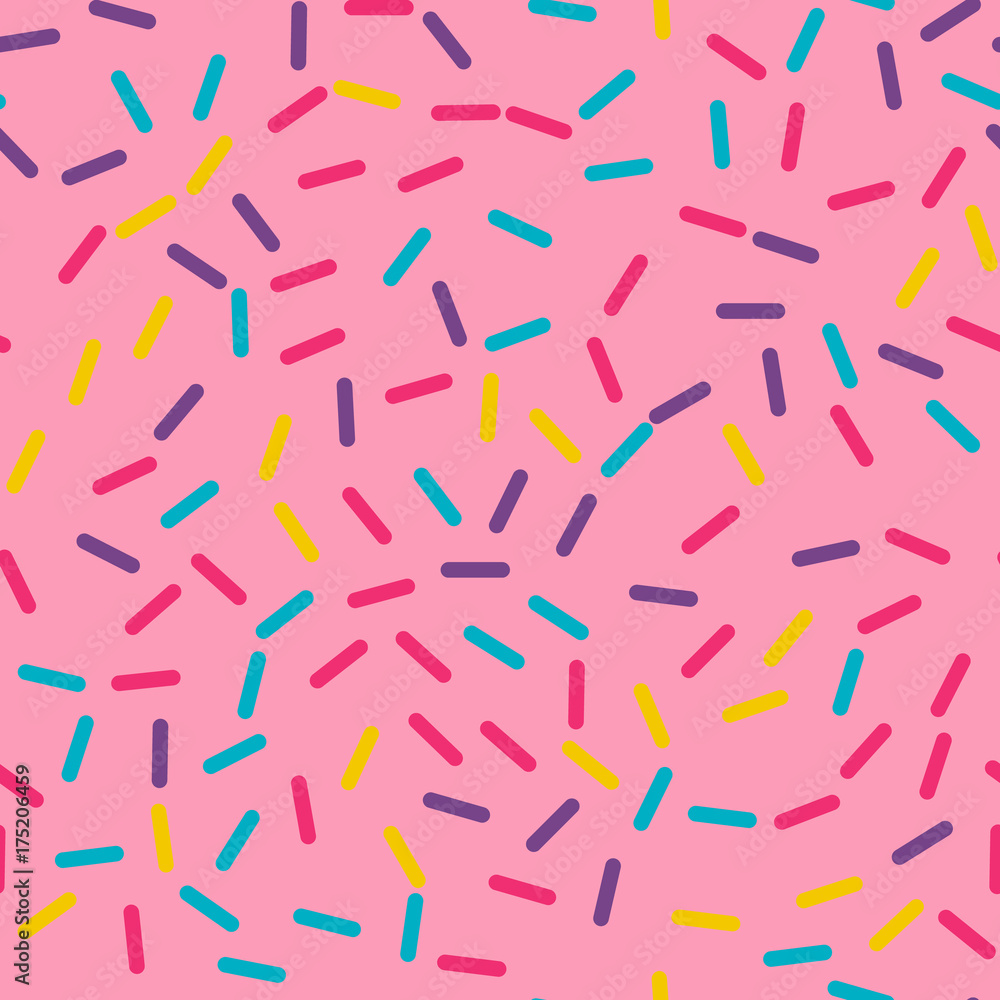Festival seamless pattern with confetti or donut's glaze, sprinkles, vector illustration Festival seamless pattern with confetti or donut's glaze, sprinkles, vector illustration