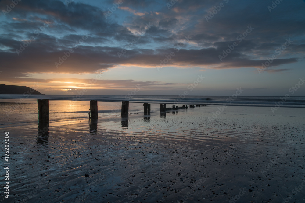 Sunrise on Youghal strand 2-10-2017