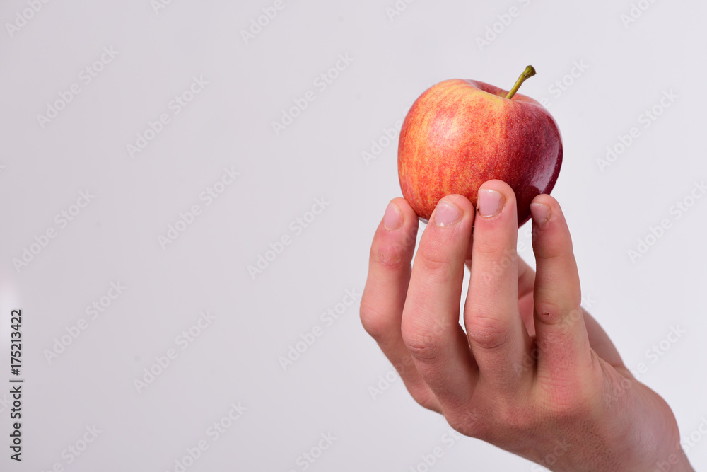 Apple in fresh and juicy color, copy space Apple in fresh and juicy color, copy space