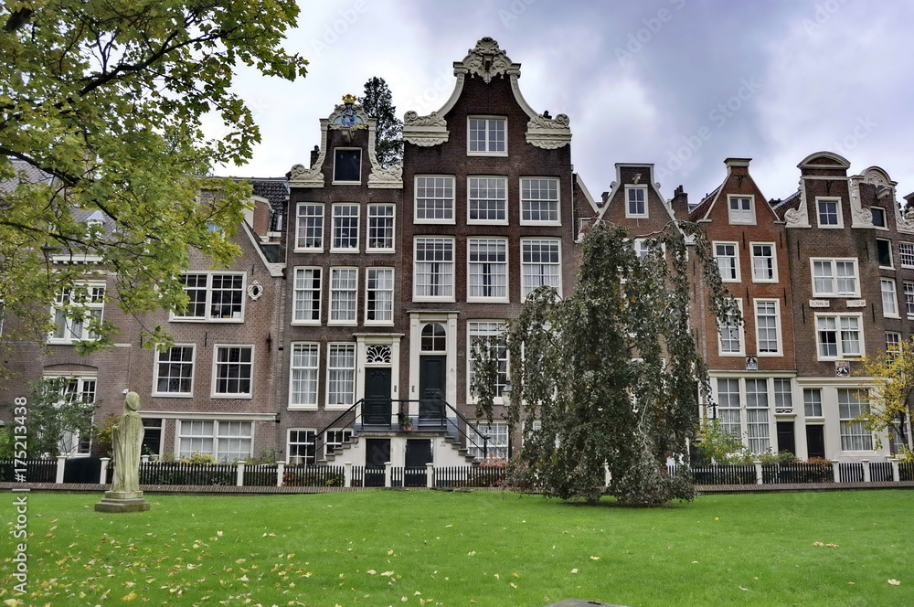Begijnhof Park in Amsterdam, Netherlands