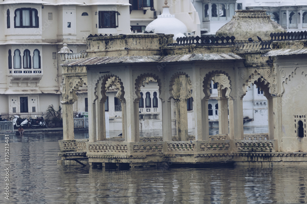 Lake Pichola with City Palace view in Udaipur, Rajasthan, India