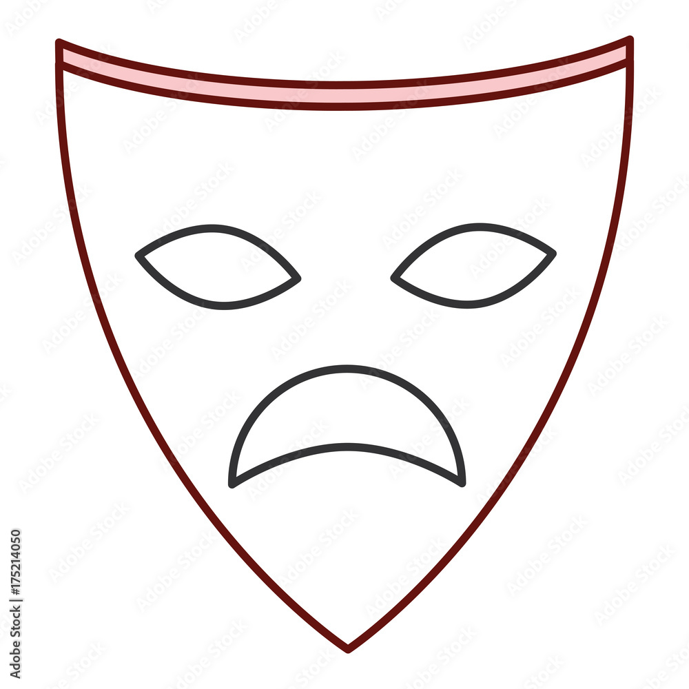 theater mask isolated icon theater mask isolated icon