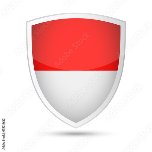 Free Download Indonesia Flag Vector Shield Icon - GFXLoad