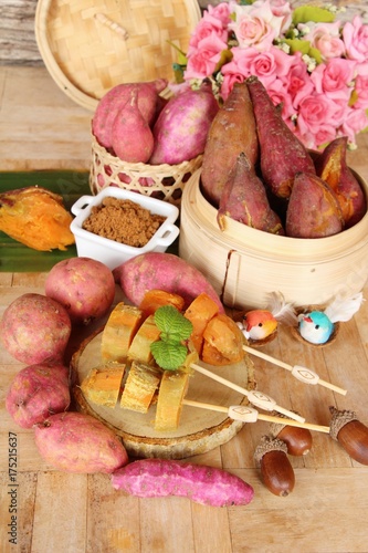 Sweet potato boiled with sugar