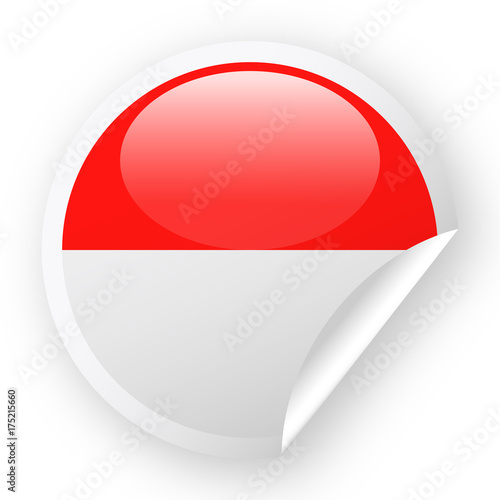 Free Download Indonesia Flag Vector Round Corner Paper Icon - GFXLoad