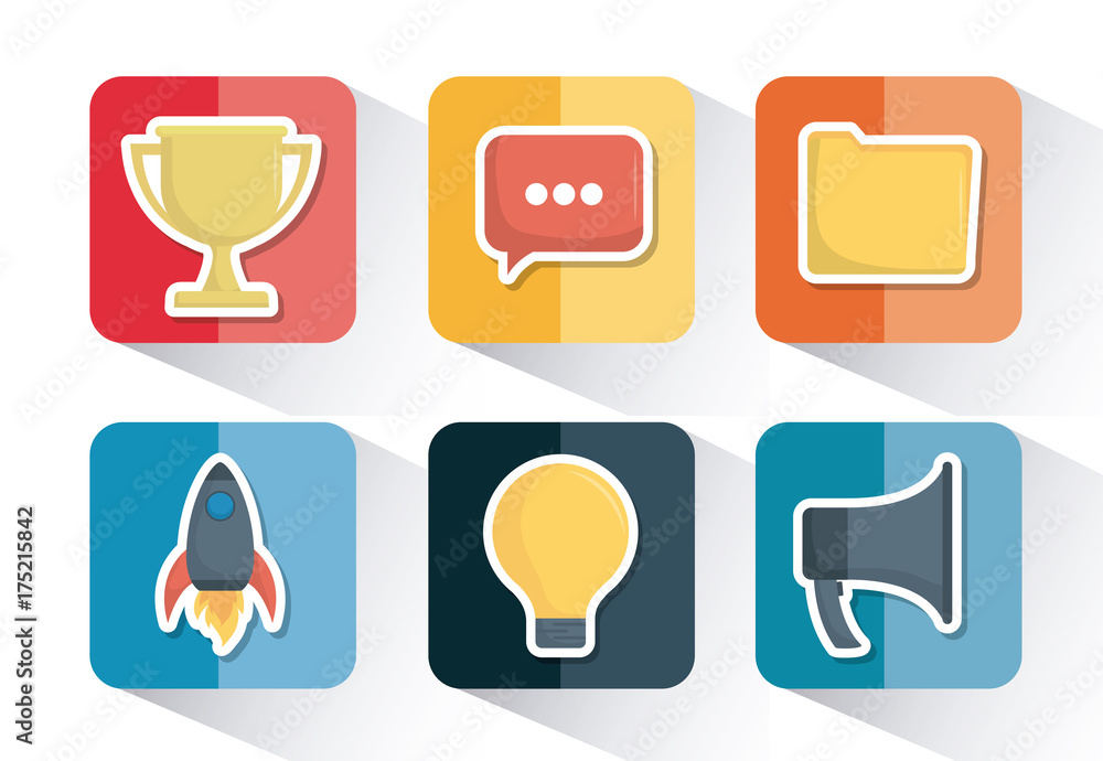 Icon set of digital and online marketing theme Vector illustration Icon set of digital and online marketing theme Vector illustration