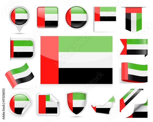 Free Download United Arab Emirates Flag Vector Set - GFXLoad