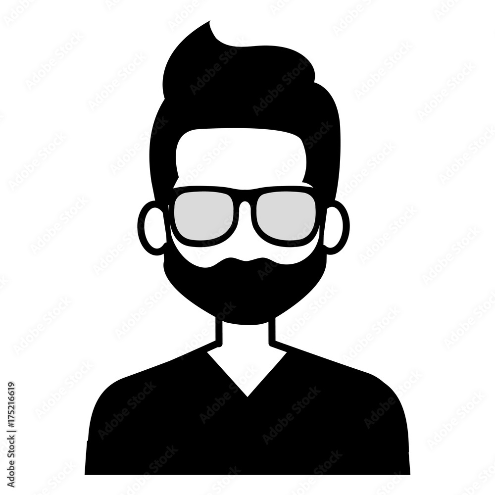 young man with glasses avatar character