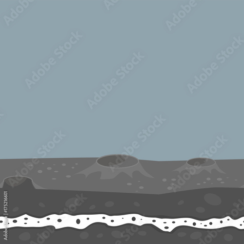 Illustration of cross section of ground agriculture country gardening ground slices land piece nature outdoor vector.