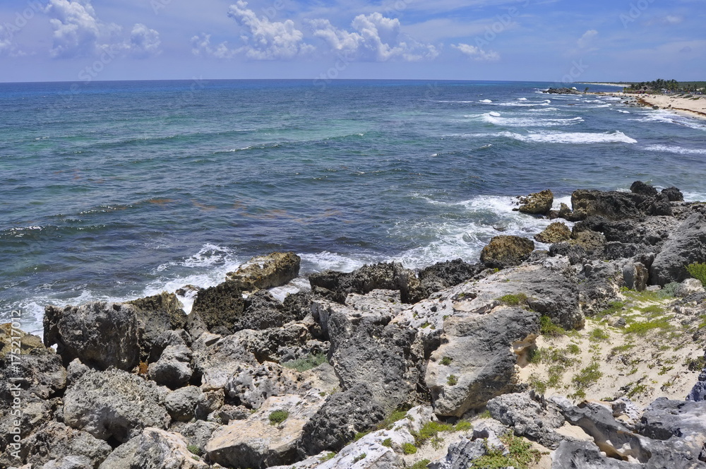 Rocky Coast on Eastern Side of Cozumel, Mexico Rocky Coast on Eastern Side of Cozumel, Mexico