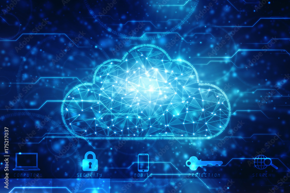 2d rendering Cloud computing, Cloud Computing Concept 2d rendering Cloud computing, Cloud Computing Concept