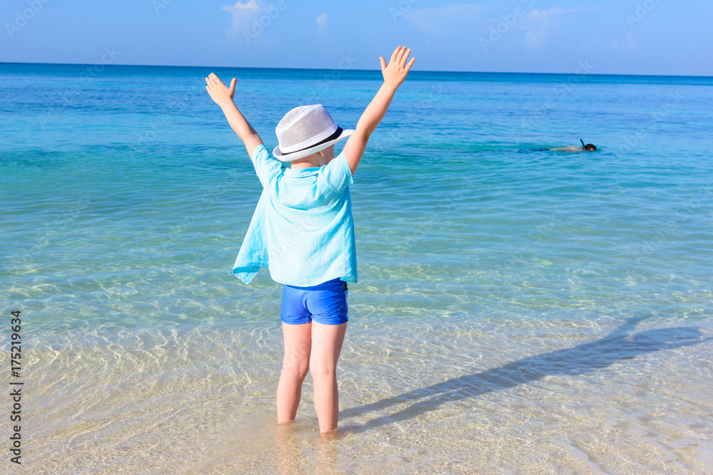 the boy in the Panama at sea Caribbean Dominican Republic
