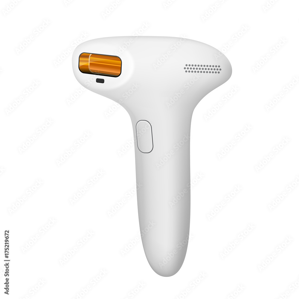 Photoepilator, intense pulsed light epilator, vector, isolated on white Photoepilator, intense pulsed light epilator, vector, isolated on white