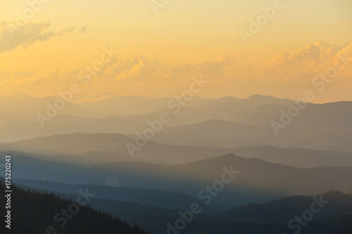 mountain valley at the dusk © Yuriy Kulik
