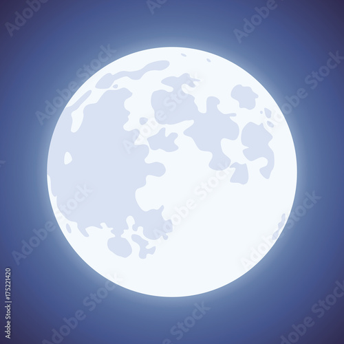vector moon background illustration