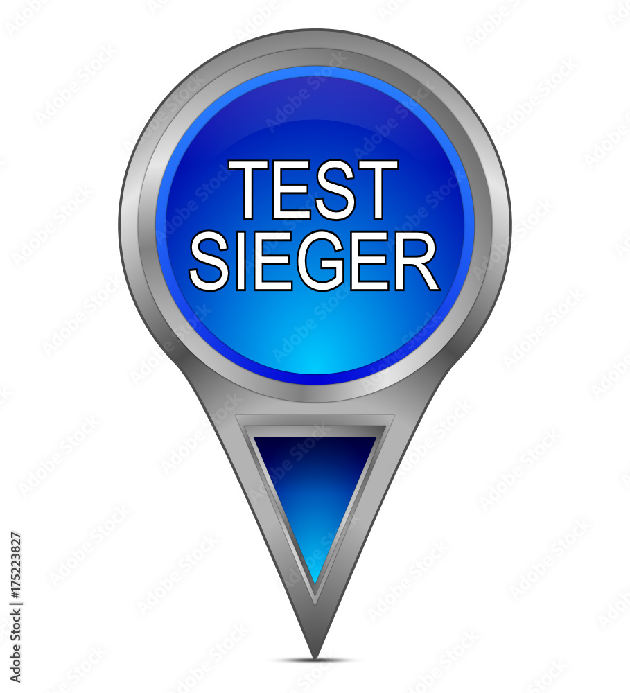 Map pointer with Test Winner - in german - illustration Map pointer with Test Winner - in german - illustration