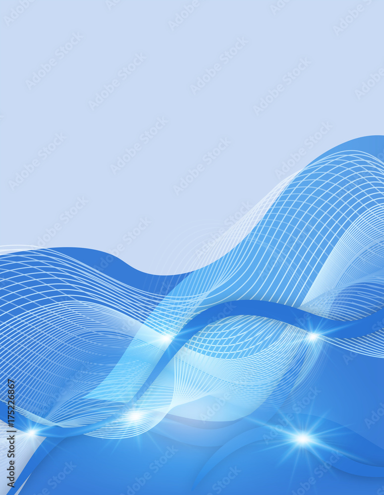 Background template with blue wavy lines Background template with blue wavy lines