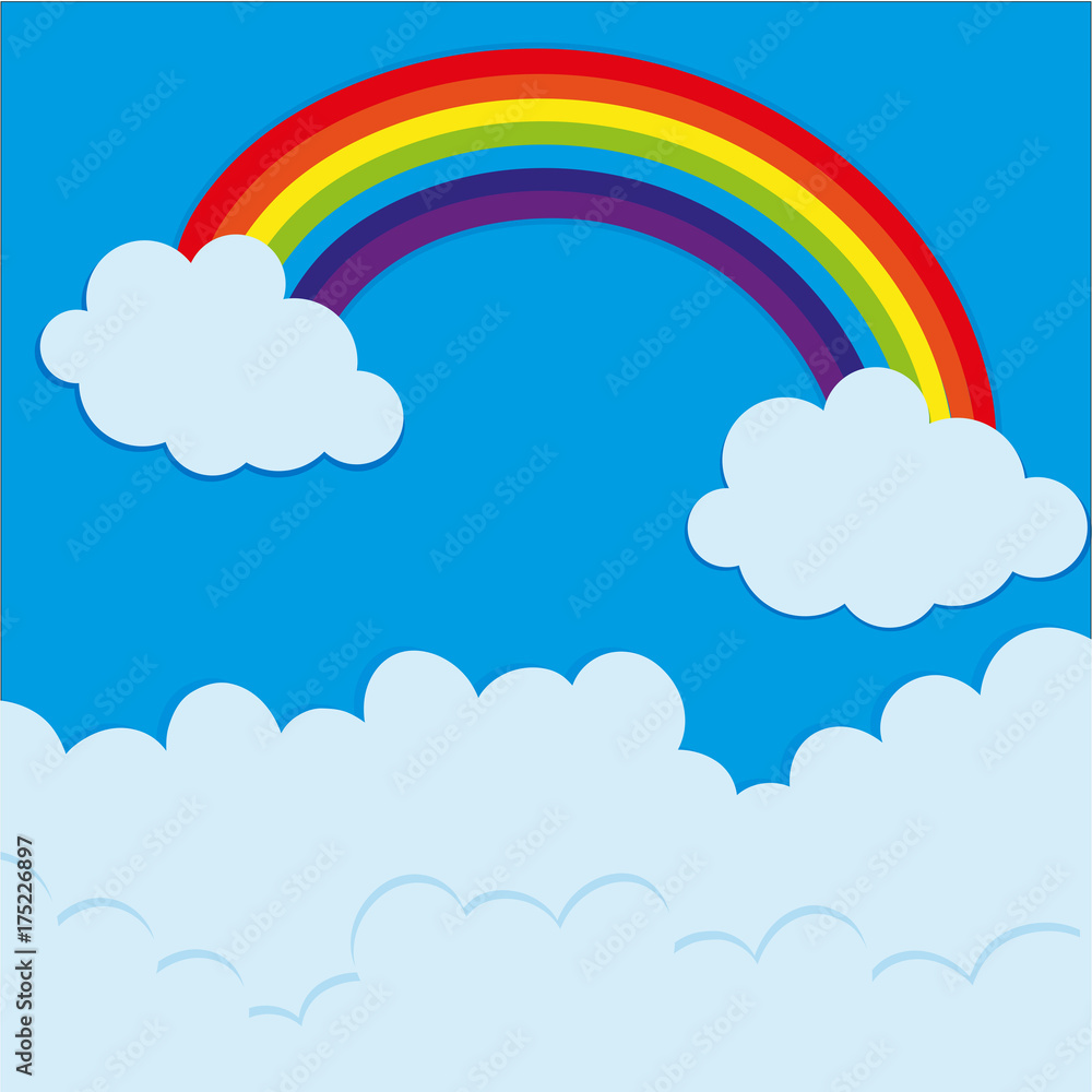 Rainbow over the sky at daytime Rainbow over the sky at daytime