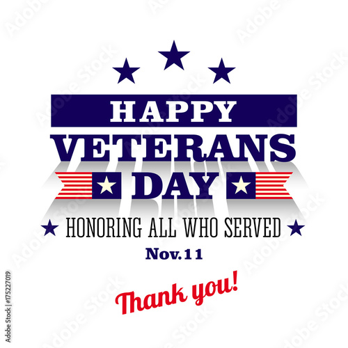 happy veterans day greeting card