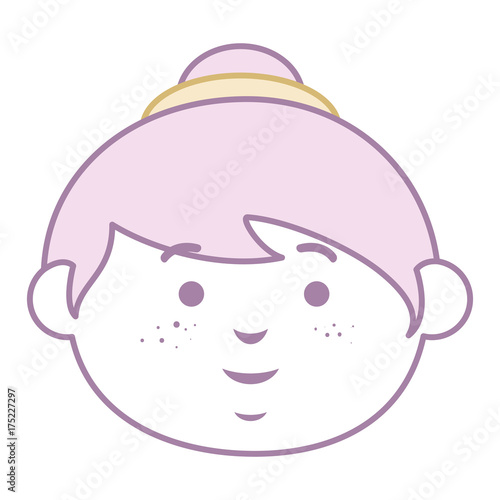 beautiful little girl head character