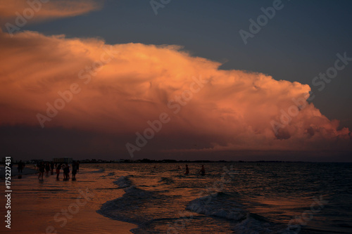 Beach after Sun setting Down photo