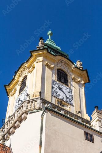 Photography Old Town Hall tower in the city center of Bratislava, Slovakia