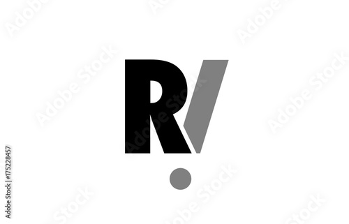 ri r i  black white grey alphabet letter logo icon combination