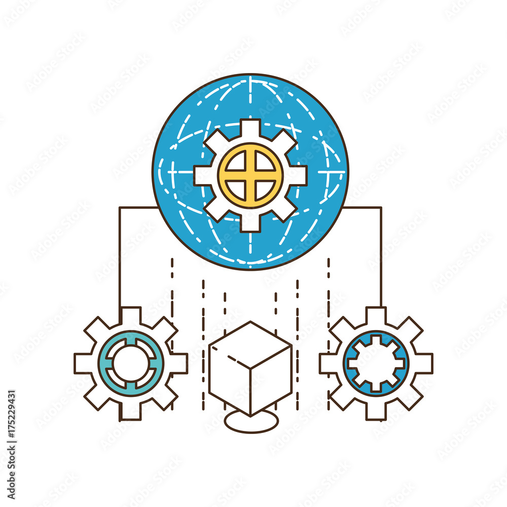 Globe of future technologies virtual and electronic theme Vector illustration Globe of future technologies virtual and electronic theme Vector illustration