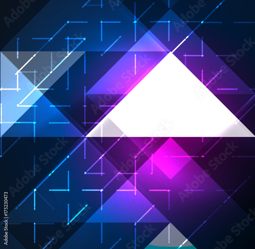 Cosmic electric background with shiny glowing plexus electricity impulses