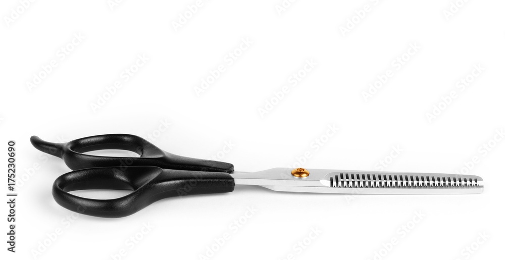 Hairdressing scissors isolated on a white background. Hairdressing scissors isolated on a white background.