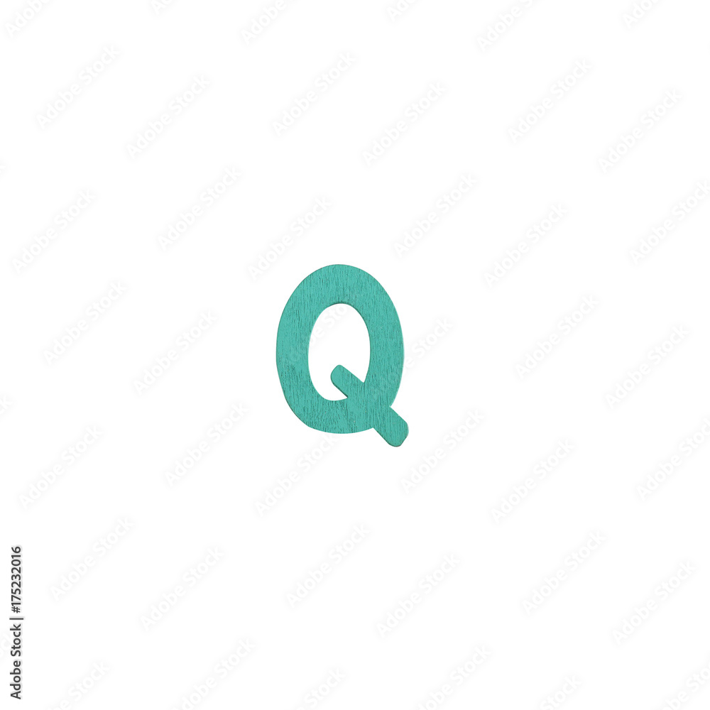 English Letter Q from wooden aiphabet English Letter Q from wooden aiphabet
