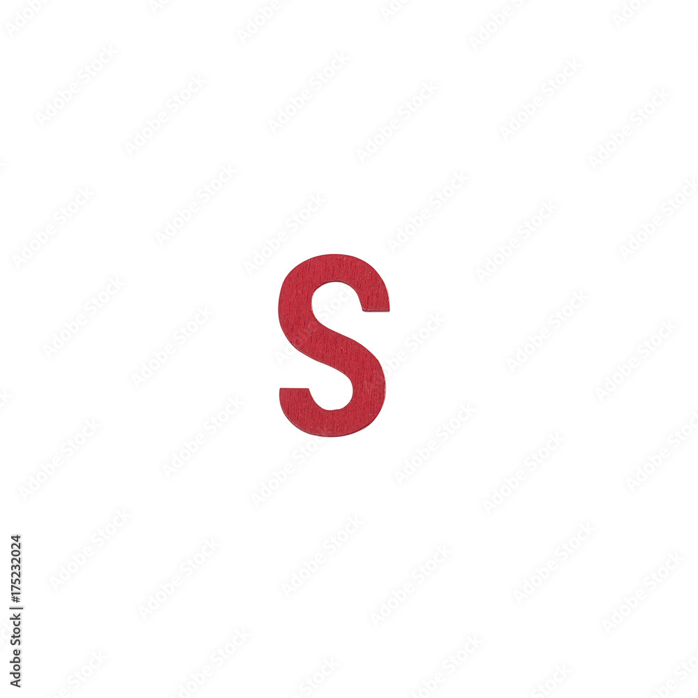English Letter S from wooden aiphabet English Letter S from wooden aiphabet