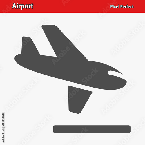Airport Icon. Professional, pixel perfect icons optimized for both large and small resolutions. EPS 8 format.