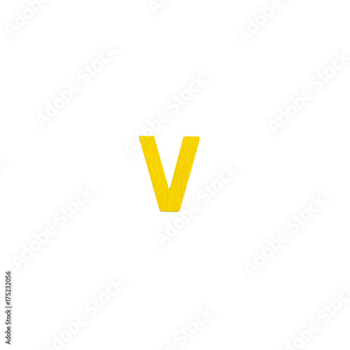 English Letter V from wooden aiphabet photo