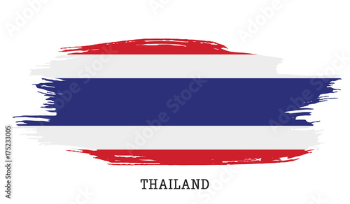 Thailand flag vector grunge paint stroke 