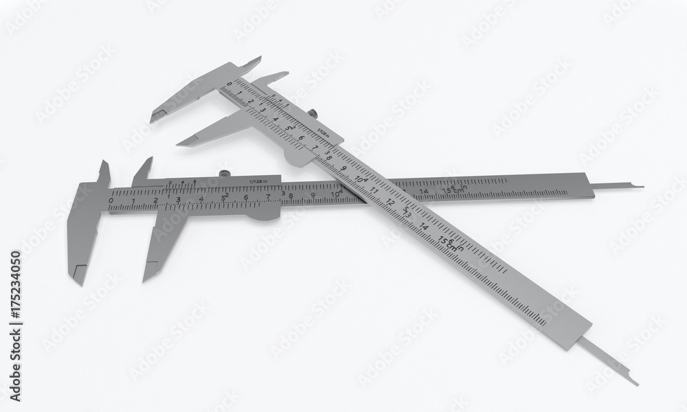 Vernier caliper of background, 3d rendering Vernier caliper of background, 3d rendering