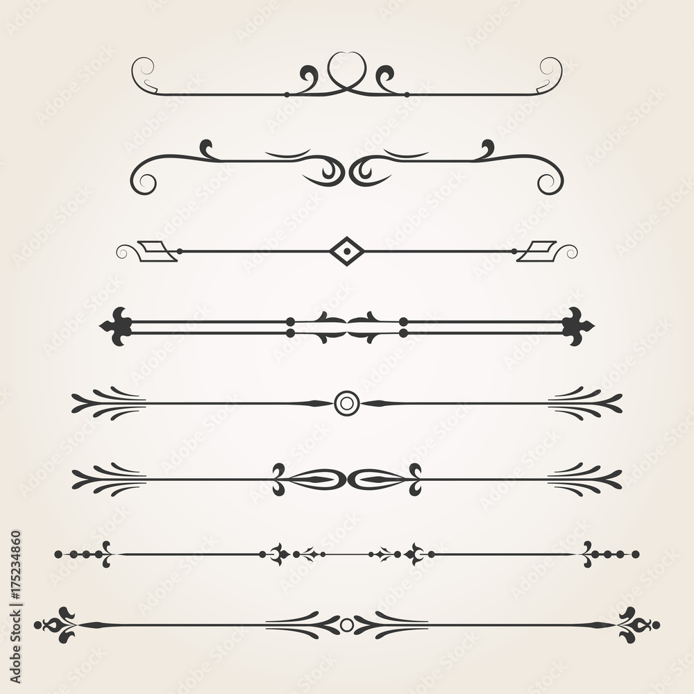 Dividers- calligraphic elements Dividers- calligraphic elements